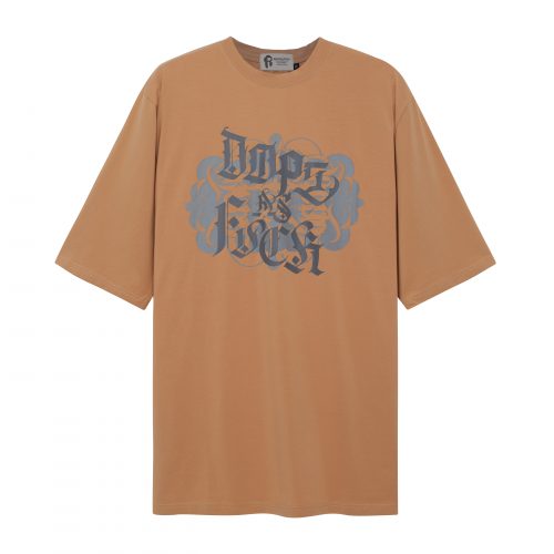 Dope As Fvck Tan T-shirt OVERSIZE FIT