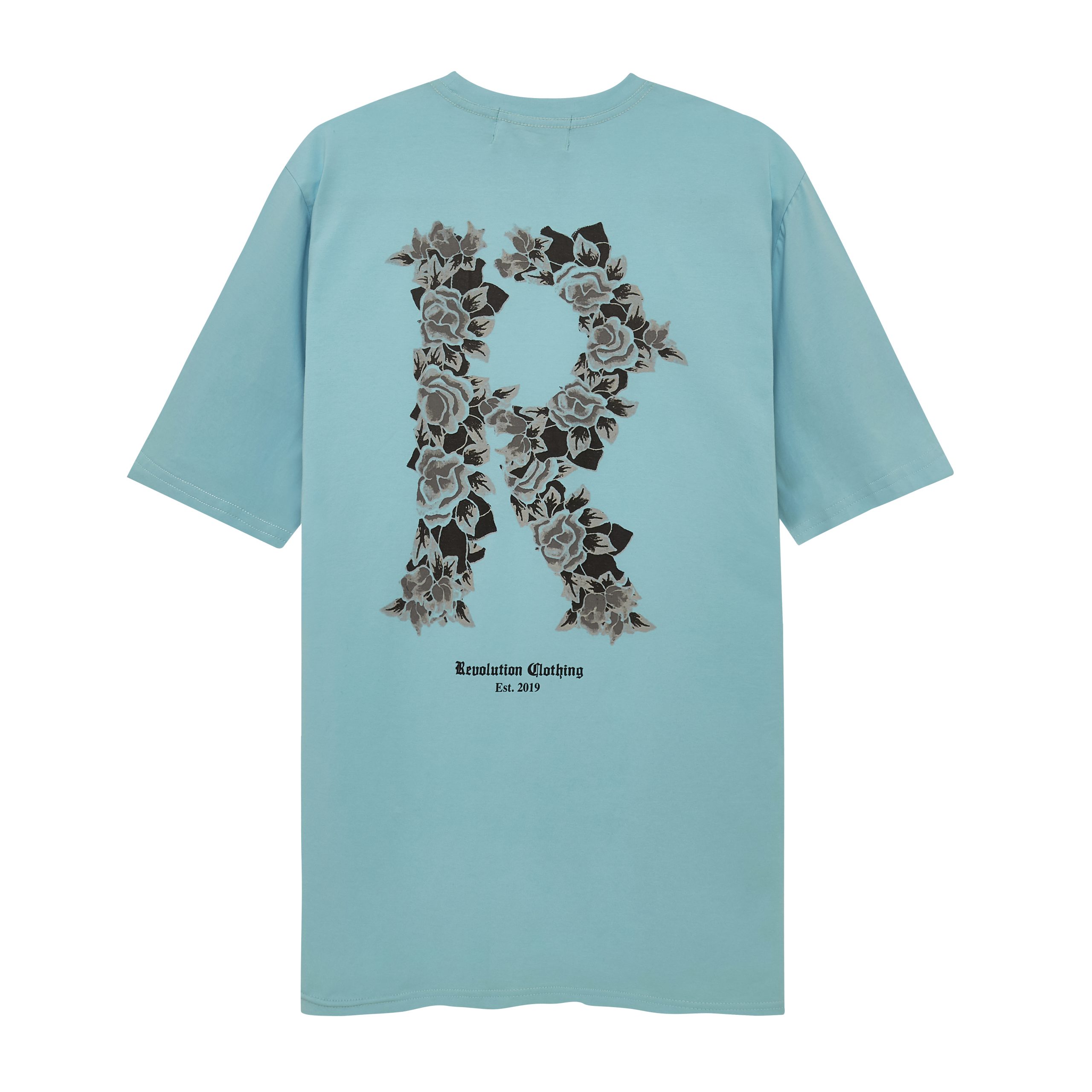 Rose Baby Blue T-shirt OVERSIZE FIT