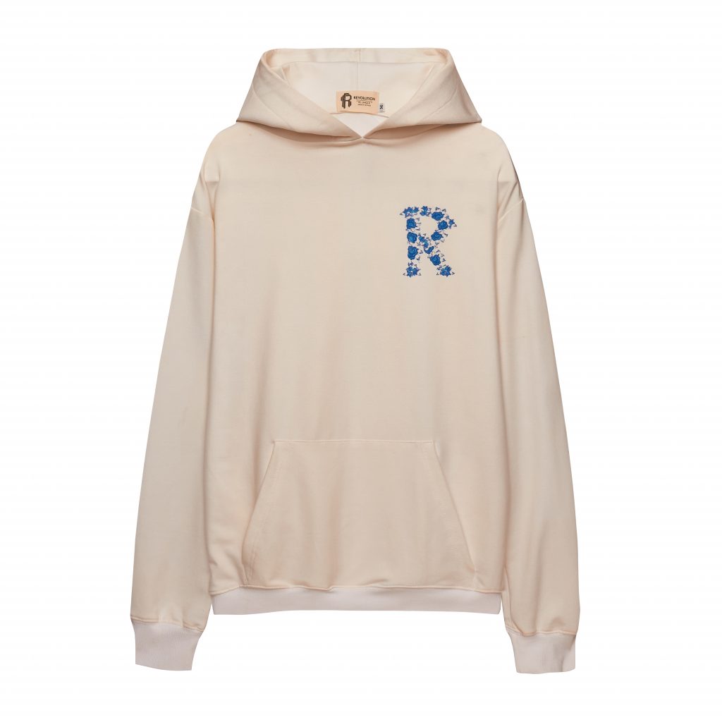 Rose White Hoodie OVERSIZE FIT