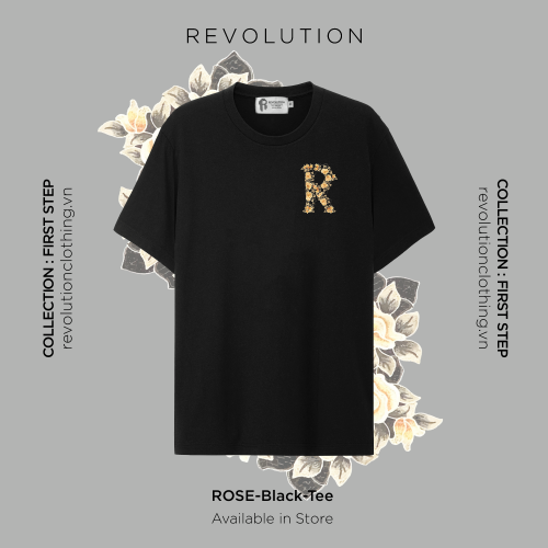 Rose Black T-shirt V2 OVERSIZE FIT