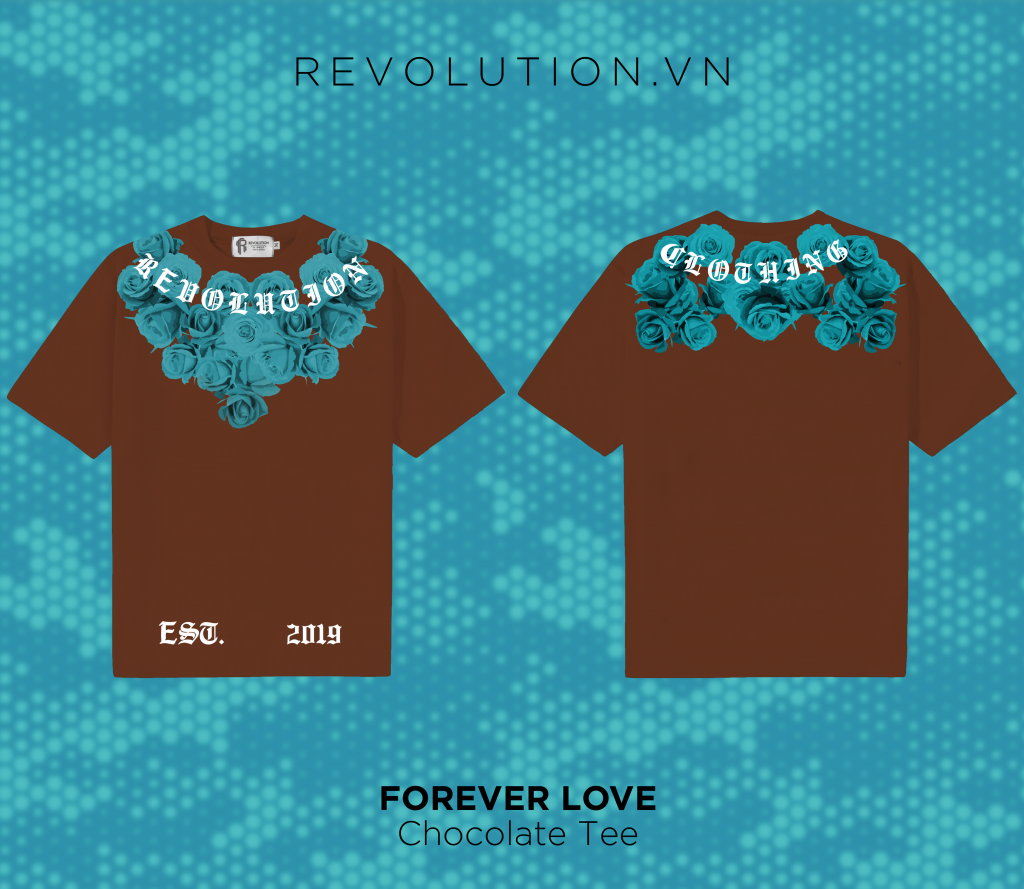 7.Forever Love Chocolate T-shirt OVERSIZE FIT