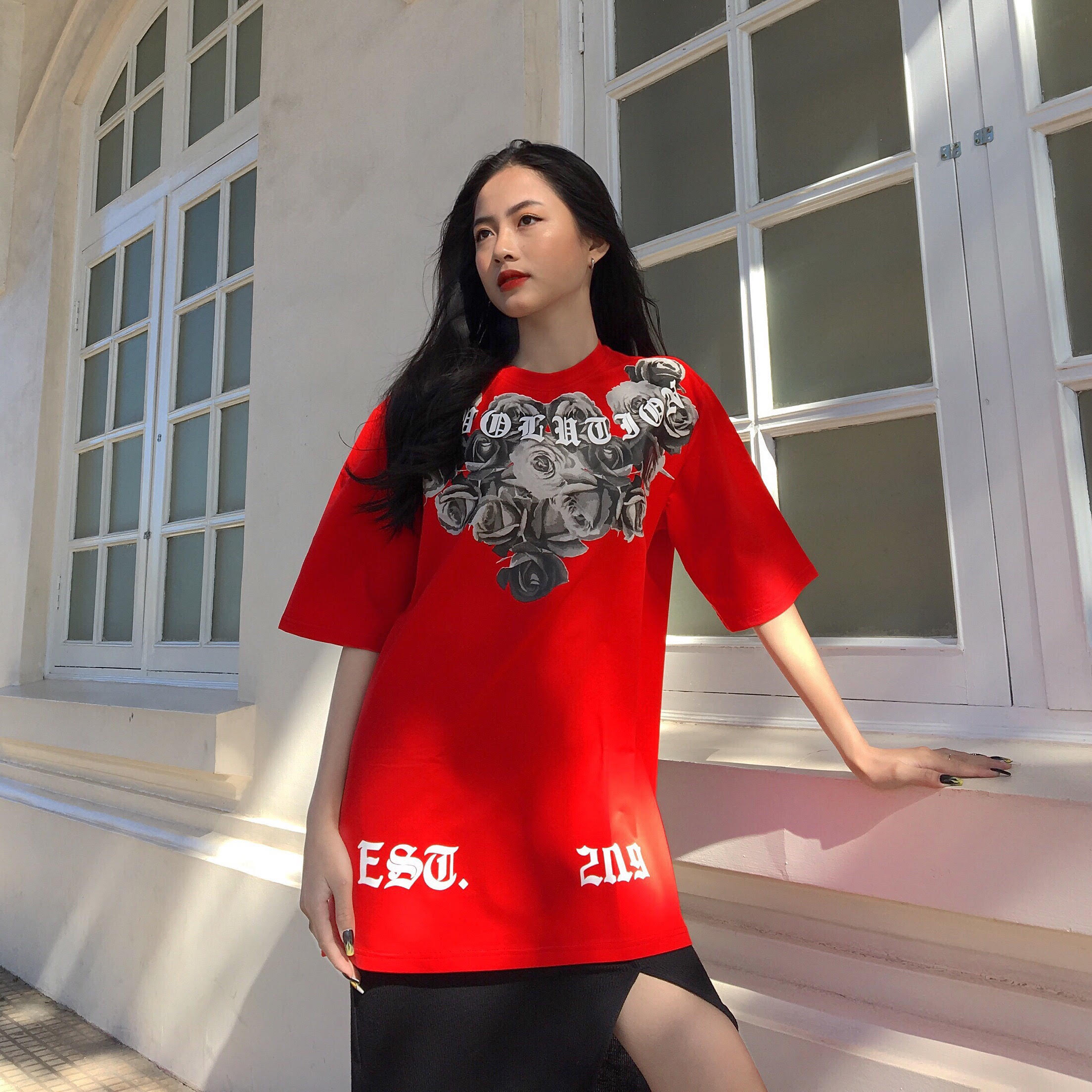 6.Forever Love Red T-shirt OVERSIZE FIT