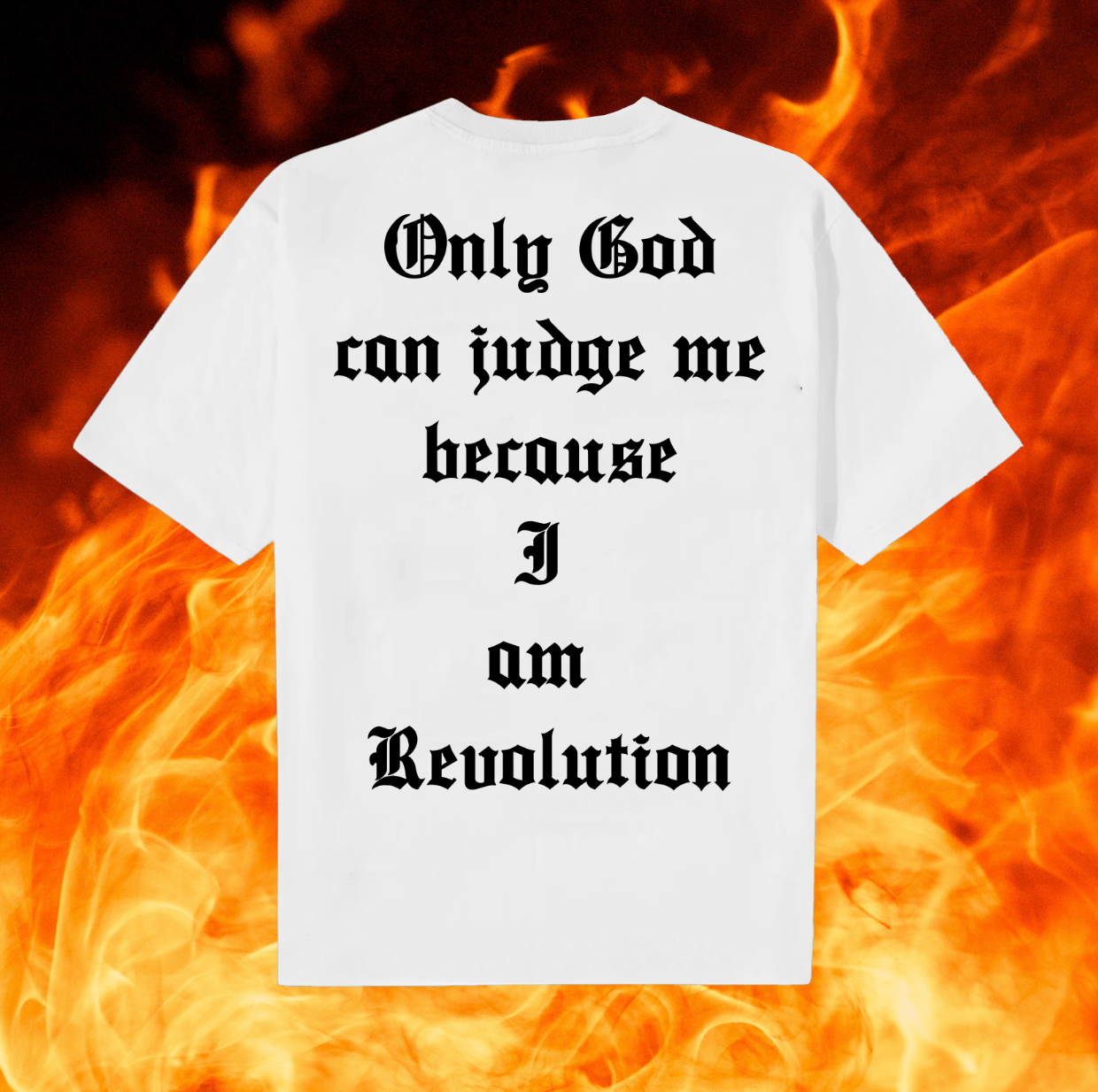 Only God Can Judge Me White T-shirt OVERSIZE FIT