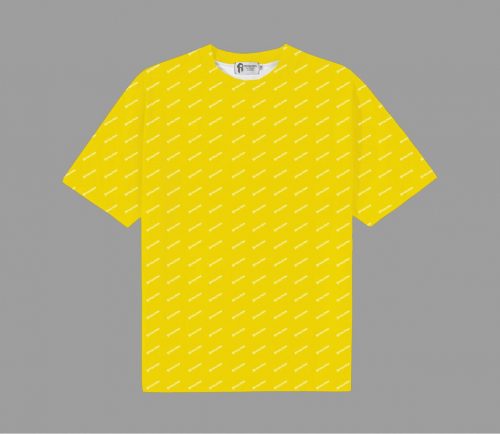 9998. Revolution All Over Print Yellow T-shirt OVERSIZE FIT