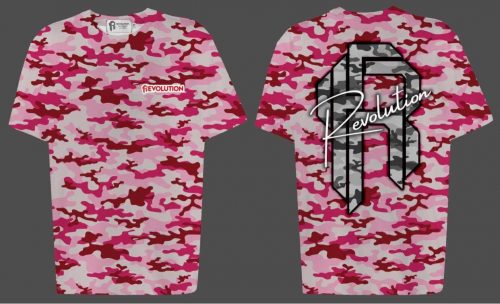 9997. Revolution Camo Big Logo Pink T-shirt OVERSIZE FIT