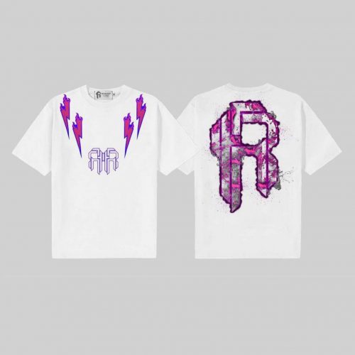 Double Logo Baby Pink , White T-shirt OVERSIZE FIT