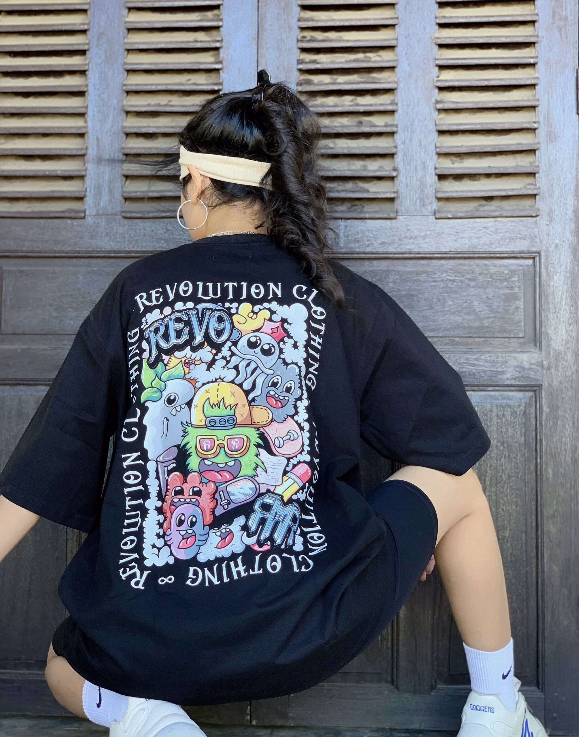 9. Revolution's Friends and Famliy Black T-shirt OVERSIZE FIT