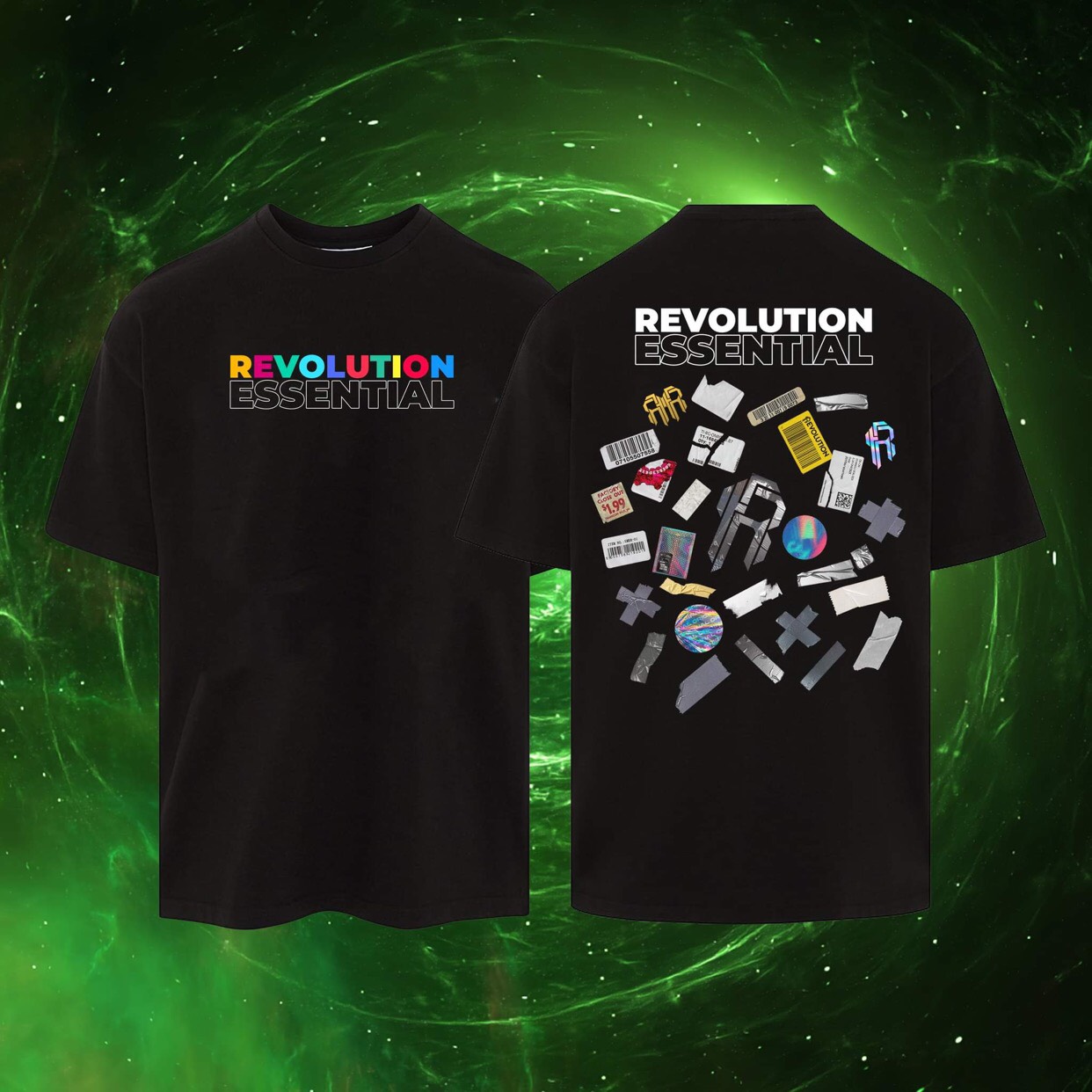 2.Revolution Essential Black T-shirt VERSION 2 OVERSIZE FIT