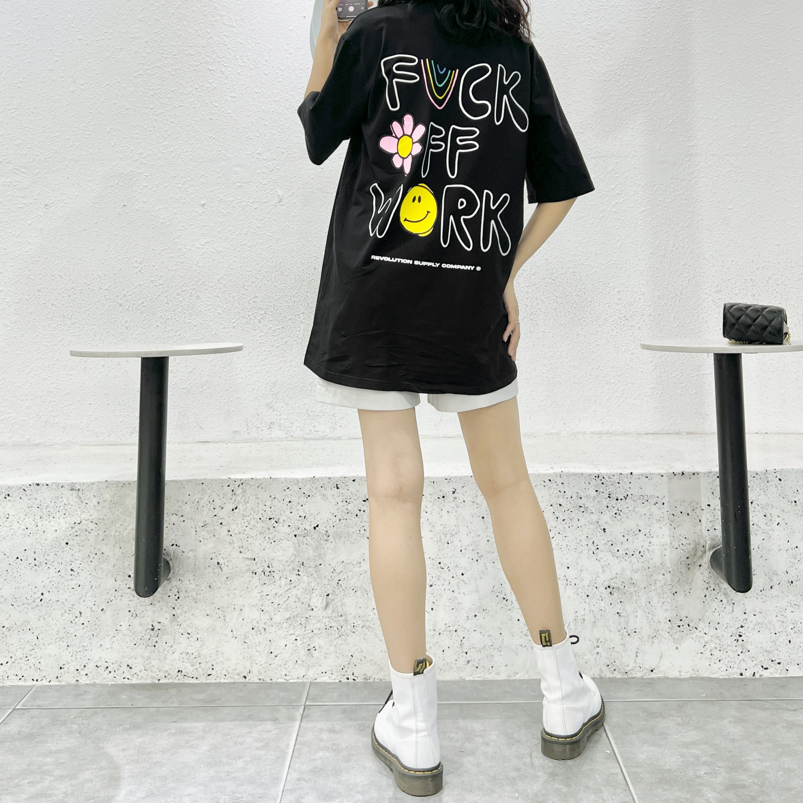 1 .Yolo Black T-shirt , Special Edition OVERSIZE FIT - Revolution Clothing