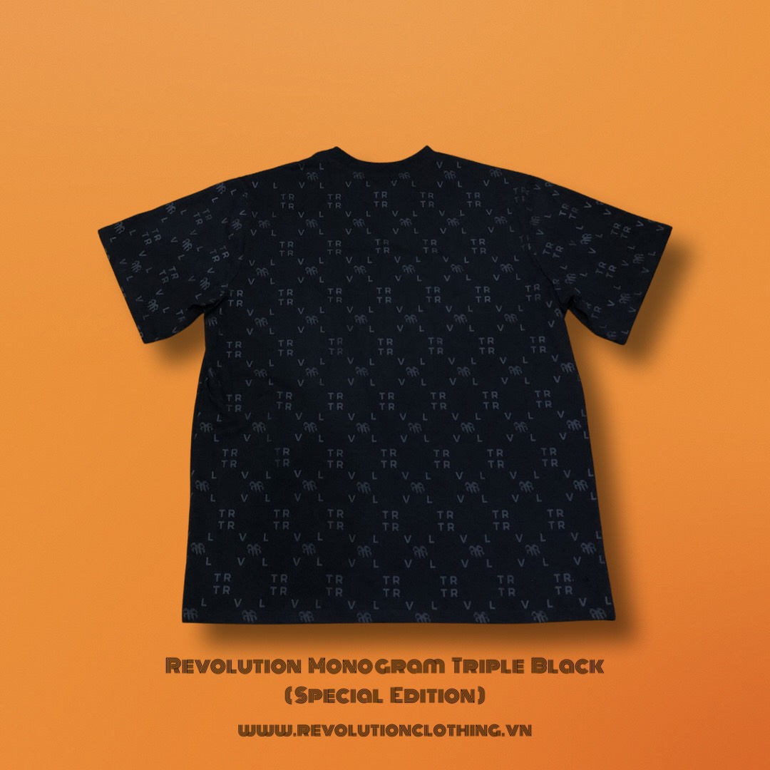 1 . Revolution Monogram Triple Black RELAX FIT T-shirt ( Special Edition )